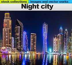 25张高清的城市夜景图片素材：Night city,25 x UHQ JPEG